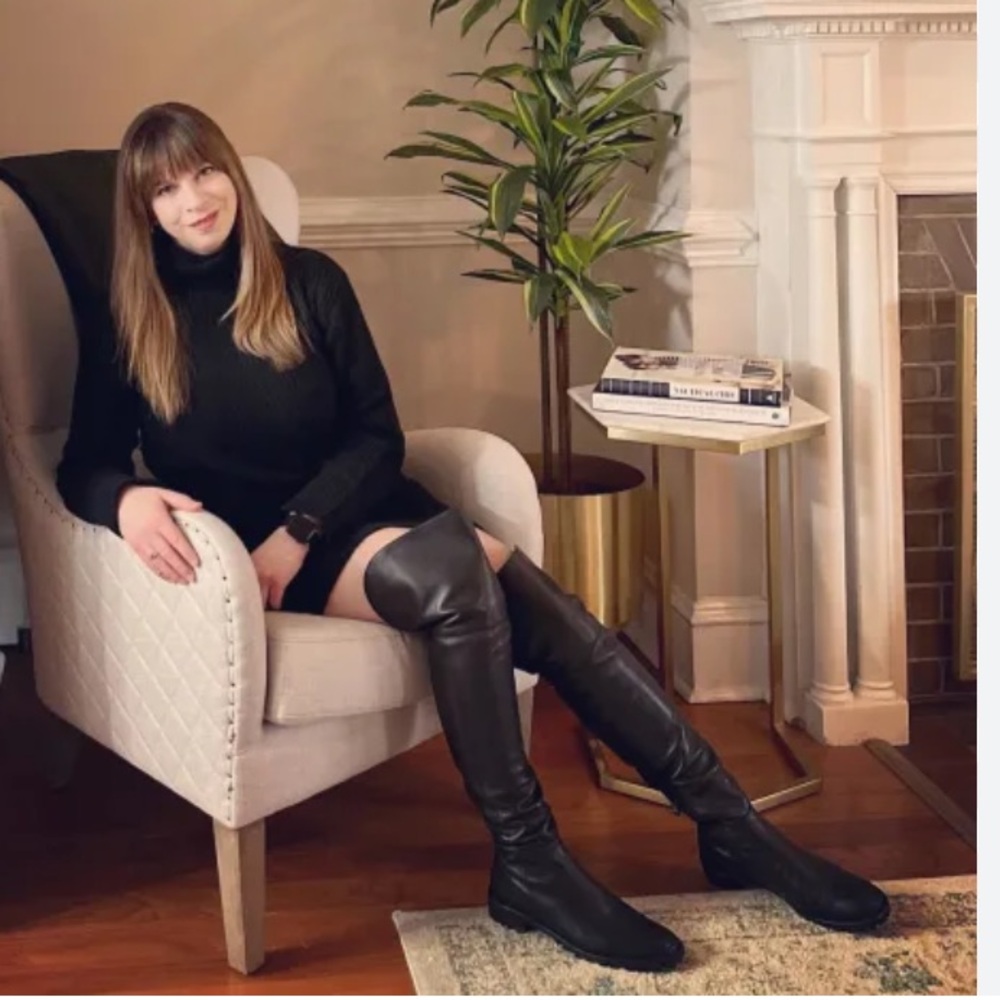 Stuart Weitzman OTK Leather Amber Boot
